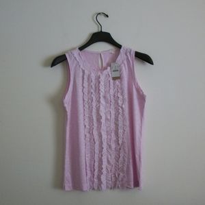 J. Crew Slub Cotton Shirred Ruffle Tank